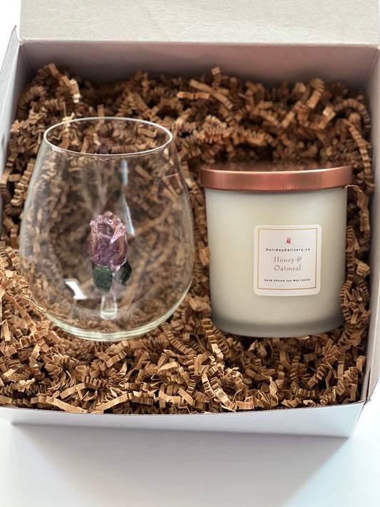 Candle and Glass Gift Set